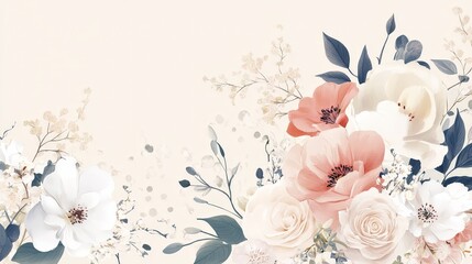 Design a heartfelt Day card featuring a beautiful bouquet of flowers and an elegant, handwritten message.