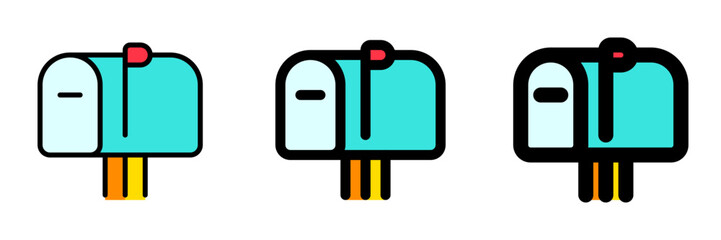 Editable mailbox vector icon. Property, real estate, construction, mortgage, interiors. Part of a big icon set family. Perfect for web and app interfaces, presentations, infographics, etc