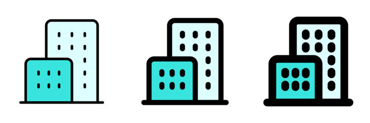 Editable office building, hotel, apartment, real estate, vector icon. Part of a big icon set family. Perfect for web and app interfaces, presentations, infographics, etc