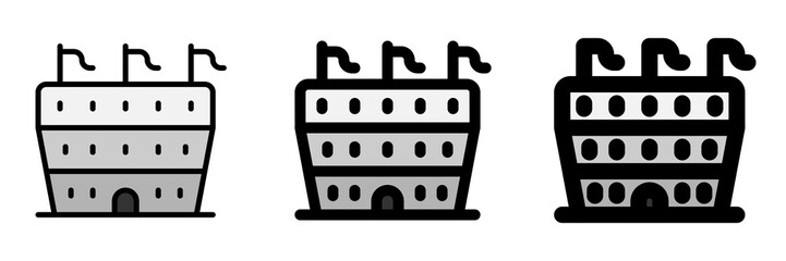Editable stadium, coliseum, amphitheater vector icon. Part of a big icon set family. Perfect for web and app interfaces, presentations, infographics, etc