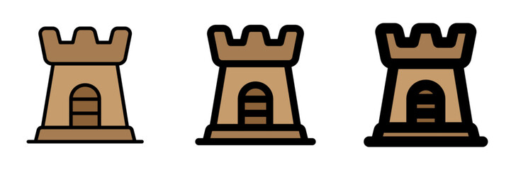 Editable castle vector icon. Part of a big icon set family. Perfect for web and app interfaces, presentations, infographics, etc