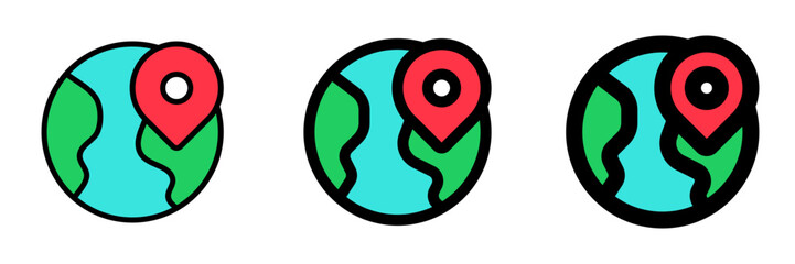 Editable globe, location, satellite map vector icon. Map, location, navigation. Part of a big icon set family. Perfect for web and app interfaces, presentations, infographics, etc