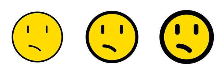 Editable confused, worried, sad, frowned face vector icon. Part of a big icon set family. Perfect for web and app interfaces, presentations, infographics, etc