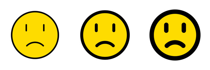 Editable frowning, sad, disappointed face vector icon. Part of a big icon set family. Perfect for web and app interfaces, presentations, infographics, etc