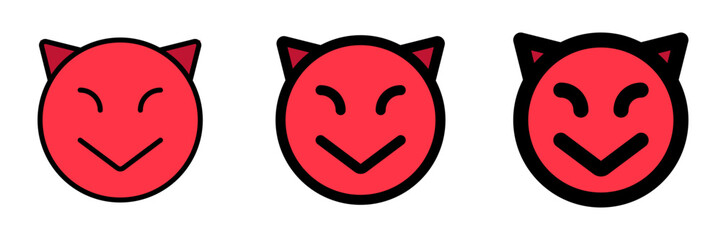 Editable evil devil face vector icon. Part of a big icon set family. Perfect for web and app interfaces, presentations, infographics, etc