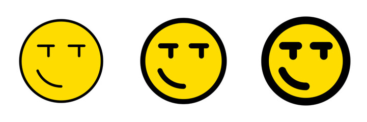 Editable sarcastic, smirking face vector icon. Part of a big icon set family. Perfect for web and app interfaces, presentations, infographics, etc