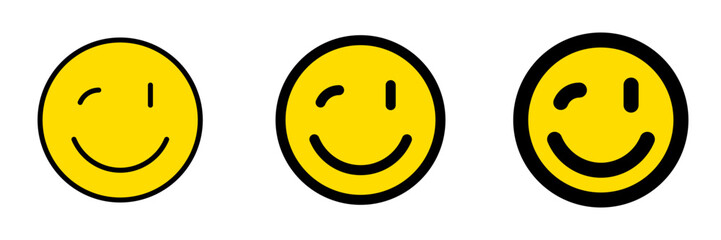 Editable winky face, winking eye, ok, tease vector icon. Part of a big icon set family. Perfect for web and app interfaces, presentations, infographics, etc