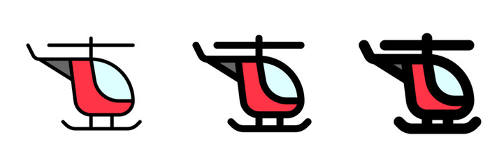 Editable helicopter vector icon. Vehicles, transportation, travel. Part of a big icon set family. Perfect for web and app interfaces, presentations, infographics, etc
