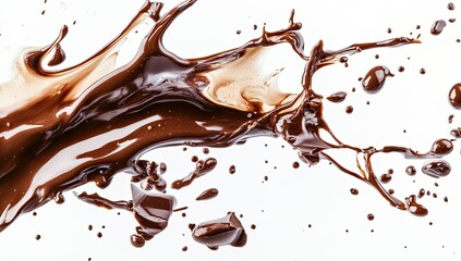 Fototapeta premium Chocolate on the white background of chocolate. 