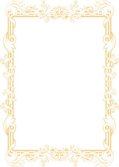 gold frame vintage with a floral design