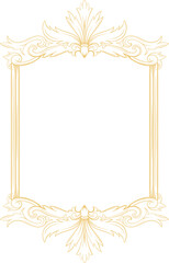 gold frame vintage with a floral design