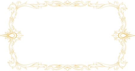 gold frame vintage with a floral design