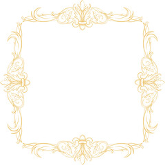 gold frame vintage with a floral design