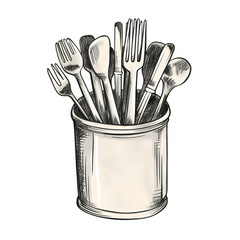 set of kitchen utensils
