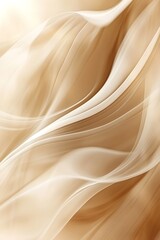 Fototapeta premium Elegant curved lines on a beige background creating a fluid and dynamic composition, wave, light, brown, texture, silk, soft, smooth, waves, illustration