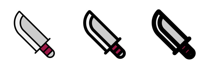 Editable knife, machete, hunting knife vector icon. Part of a big icon set family. Perfect for web and app interfaces, presentations, infographics, etc