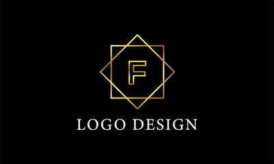 Unique F company logo design