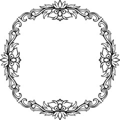 frame border vintage with a floral design