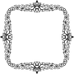 frame border vintage with a floral design