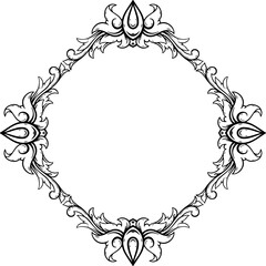frame border vintage with a floral design