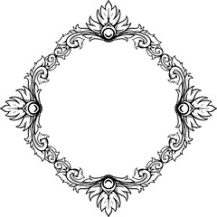 frame border vintage with a floral design