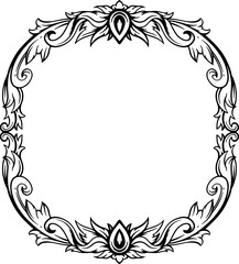frame border vintage with a floral design