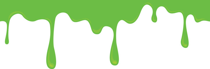 Dripping toxic green ooze border. Sticky syrup