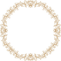 Elegant vintage ornament with gold Luxury floral