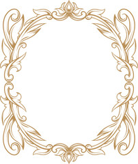 Elegant vintage ornament with gold Luxury floral