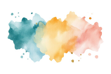 Obraz premium Abstract pastel colorful watercolor on a white background.