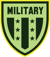 Obraz premium Military badge. Shield shaped army force patch