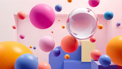 balloons on a blue background