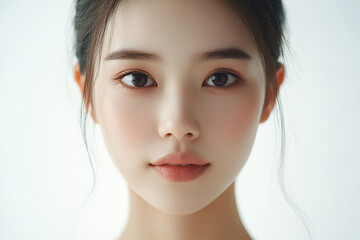 Naklejka premium Close up portrait of a woman