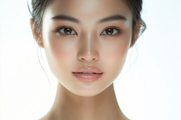 Naklejka premium Close up portrait of a woman