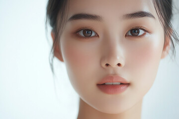 Naklejka premium Close up portrait of a woman