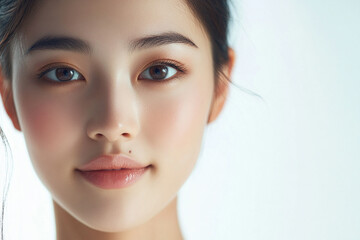 Naklejka premium Close up portrait of a woman