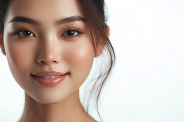 Naklejka premium Close up portrait of a woman