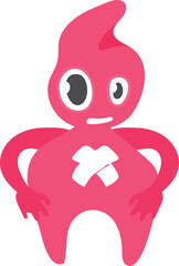 Alien creature cartoon character. Funny monster icon