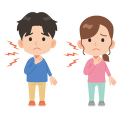 喉の痛み　男女セット