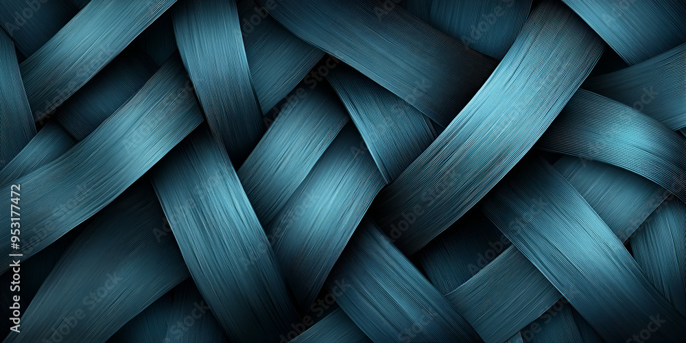 Poster intricate woven patterns in deep blue colors create a textured background showcasing artistry and cr