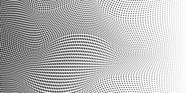 Halftone twisted grunge pattern design