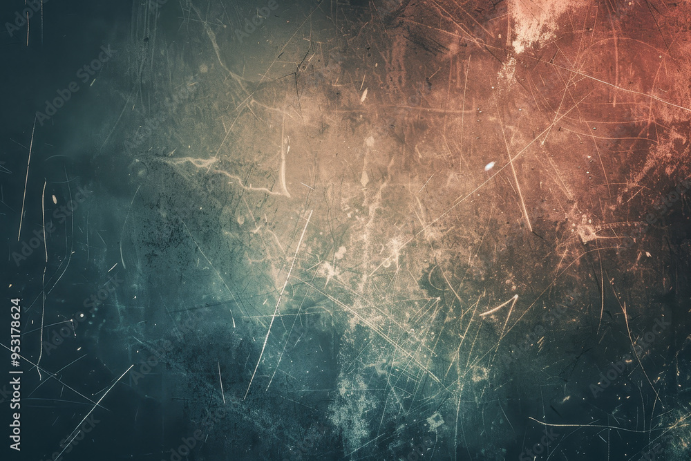 Poster a blurry, abstracted background with a few lines and dots