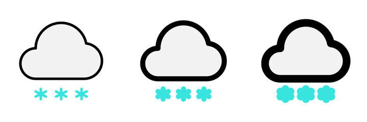 Editable snowfall vector icon. Part of a big icon set family. Perfect for web and app interfaces, presentations, infographics, etc