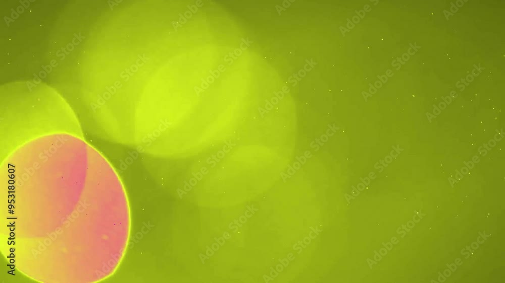 Aufkleber hello text animation over green background with abstract shapes