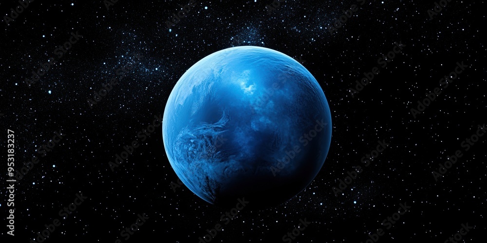 Canvas Prints neptune displayed in stunning detail against the vastness of black space captured in the infrared sp