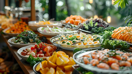 Fototapeta premium Decoration of luxury hotels and resorts with food