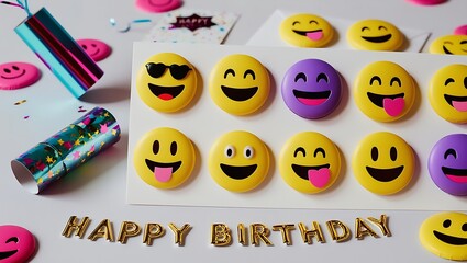 Emoji birthday celebration