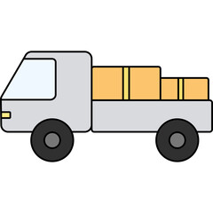 배송중 택배 트럭