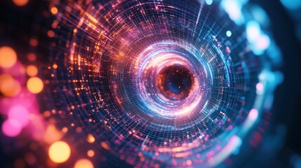 Obraz premium Digital Tunnel: A Journey Through Data