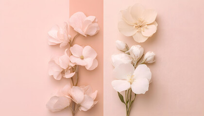  A solid color, like beige or soft pink, that provides a clean and unintrusive backdrop.